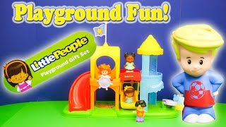 Fisher Price Little People Playground Playset Unboxing and Review [upl. by Wendin]