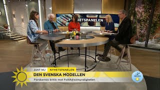 Hård kritik mot svenska modellen quotOnödig attackquot  Nyhetsmorgon TV4 [upl. by Llertnod]