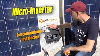 Ejemplo de funcionamiento MICROINVERSOR APS QS1 [upl. by Etneciv]