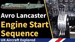 Avro Lancaster – Engine Start Up Sequence [upl. by Llemart]