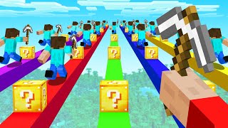 Minecraft Ultimate Lucky Block Race vs Noobs [upl. by Emmott]