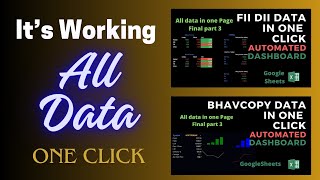 FII DII data file  Bhavcopy data  Automated data in Googlesheets [upl. by Haeel]