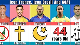 Comparison Ronaldo vs Ronaldinho vs Zidane  Icon France Icon Brazil And GOAT [upl. by Jeminah]