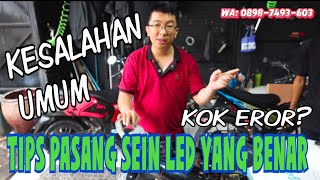 CARA PASANG LAMPU SEIN LED AGAR TIDAK HAZZARD TERUS TIPS PERBAIKAN LAMPU SEIN LED YANG EROR  TIPS [upl. by Euqenimod75]