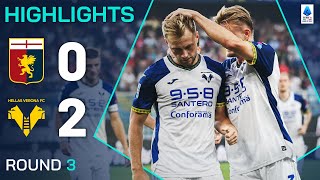 GENOAVERONA 02  HIGHLIGHTS  Verona seal second win in three  Serie A 202425 [upl. by Ardnot]