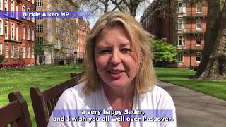 15 April  Nickie Aiken MP wishes a very happy Seder at Passover [upl. by Denn]