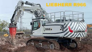 Liebherr R934 R966 and R970 on a power station demolition project liebherr [upl. by Carlene429]