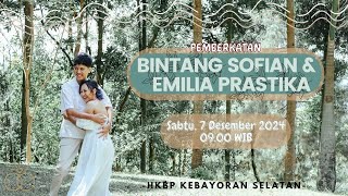 PEMBERKATAN PERNIKAHAN  BINTANG SOFIAN amp EMILIA PRASTIKA [upl. by Ayram]