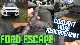 Ford Escape 20132016 bypassheater coolant hose replacement amp quick connect fix [upl. by Enywtna]