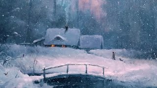 A Snowy Winter Landscape Painting How to Paint a Winter Landscape How to paint snow [upl. by Bremen620]