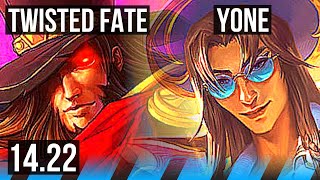 TWISTED FATE vs YONE MID  KR Master  1422 [upl. by Evanthe]