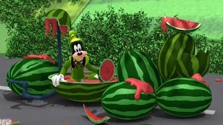 Goofy Watermelon Wipeout Mickey and The Roadster Racers Happy Helpers 2017 [upl. by Newby]