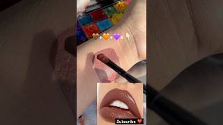 Brown Lipstick Shade 💄colourmixing lipstickhacks satisfyingvideo [upl. by Idmann]