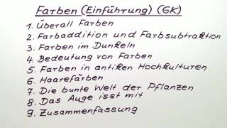 FARBEN  EINFÜHRUNG  Chemie  Organische Verbindungen – Eigenschaften und Reaktionen [upl. by Wilmer784]