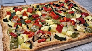 COCA DE VERDURAS EN EL HORNO  Receta fácil y sana🤤🤩 [upl. by Ronn900]