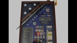 How to place a sword through a shadow box  Jons DIY [upl. by Itsur204]