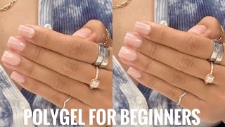 EASY POLYGEL NAIL TUTORIAL FOR BEGINNERS  SIMPLE QUICK AND LONG LASTING [upl. by Airamesor]