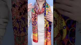 7 Stylish scarf ideas scarfstyles scarftie scarftutorial scarf [upl. by Dehlia891]