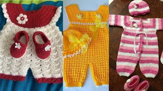 Baby Romper Crochet Handmade Winter special design ideas kids Romper Comfortable Dress Easy to make [upl. by Gilboa]