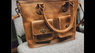 Love41 Classic Crossbody Tote compared to JW Hulme Mini Excursion Saddleback Leather [upl. by Irrol]