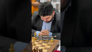 Parham Maghsoodloo ⚔️ Gukesh D 🔥🔥🔥 chess gukesh chessolympiad fide shorts [upl. by Ledba]