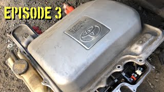 Rebuilding Prius front end with Junkyard Parts [upl. by Annauqahs842]