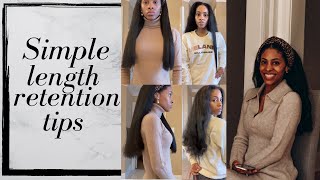 Simple Length Retention Tips  How I got BACK to Butt Length Hair  Klassically Kept [upl. by Dollar900]