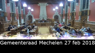 StadMechelen Live Stream Gemeenteraad 27 februari 2018 [upl. by Alister]