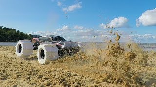 3D Printed Hydroplaning RC Car Tires  Driving on Sand [upl. by Steffie]