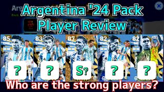 Argentina 24 Pack Player Review │ eFootball Mobile 2024 [upl. by Ellata267]