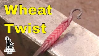 Blacksmithing  Chevron or Wheat twist forge welding twists [upl. by Doggett]