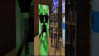 Monster School Creeper bottle flip but he dont have a hand animation Shorts [upl. by Akinad]