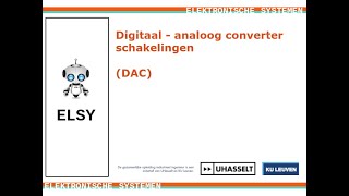 Digitaal  analoog converter schakelingen DAC [upl. by Ailaro]