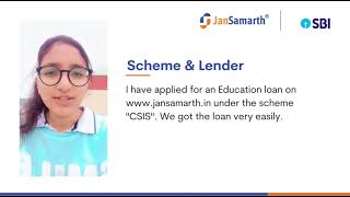 I applied Education Loan under CSIS Scheme from TheOfficialSBI  JanSamarth Testimonial 295 [upl. by Leiva]