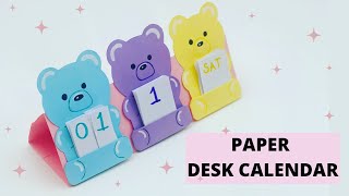 DIY Paper Desk Calendar 2025  How to Make Calendar With Paper At Home  Paper Craft [upl. by Jones230]