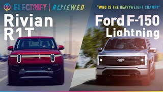 Rivian R1T vs Ford F150 Lightning Review The Best Electric Pickup Trucks Compared [upl. by Meadow186]