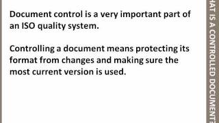 ISO Control of Documents [upl. by Llerad339]