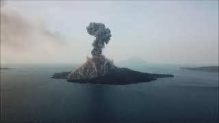 Krakatau Before During and After the 2018 Eruption [upl. by Judenberg]