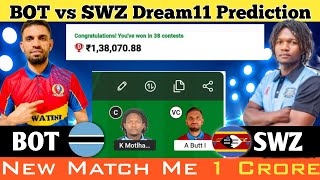 BOT vs SWZ  Dream11 Prediction T20 World Cup Qualifier 1 Crore Winning [upl. by Enelyk]