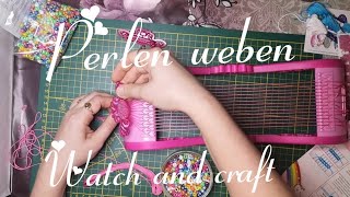 Perlen weben mit Webrahmen von Ravensburger Schmuck selber machen  Produkttest [upl. by Llerad]