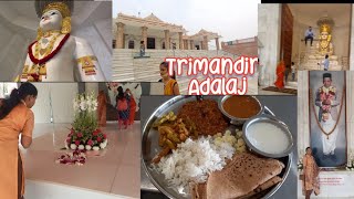 Adalaj trimandir💒 ka tour or delicious bhojan 😋 indianmomgallary [upl. by Eatnom873]