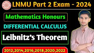 Leibnitz Theorem  Successive Differentiation Differential Calculus PYQ  Bsc Part 2 Math [upl. by Ebert]