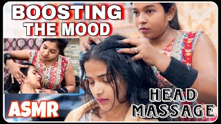 ASMR HEAD MASSAGE  Deep Relaxation Boosting The Mood  Indian Masseuse satisfying whispering [upl. by Abrahams914]