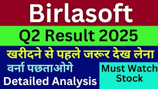 🟢 Birlasoft Share Latest News Birlasoft Q2 result 2025 Q2 Result Midcap IT Stock Birlasoft [upl. by Hakkeber684]