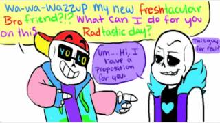 UnderLust comic dub Lust sans meet Fresh sans [upl. by Shulock]