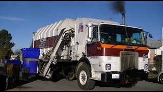 Yucaipa Disposal WhiteGMC Amrep Octo ASL Recycle Collection [upl. by Oeak]