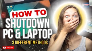 3 Different Methods To Shut Down Your Laptop amp PC  Tutorial Trekker [upl. by Neyuq]