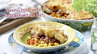 Keurslager recept  Ovenschotel met kalfsgehakt en biet [upl. by Ariamoy]