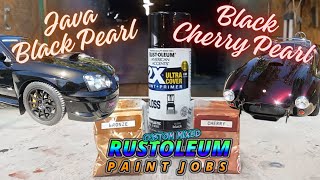 BLACK CHERRY PEARL AND JAVA BLACK PEARL USING RUSTOLEUM PAINT [upl. by Yelsew]