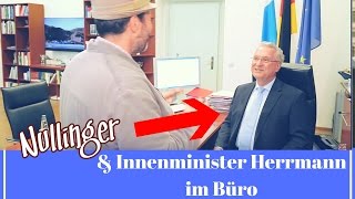 Studiotechniker Nullinger besucht Innenminister Herrmann in seinem Ministerbüro [upl. by Duff]